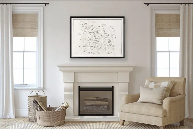 Affiche constellation ancienne encadrée